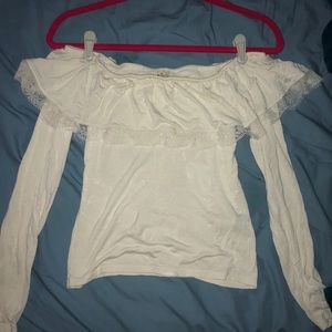 Hollister off the shoulder lace top